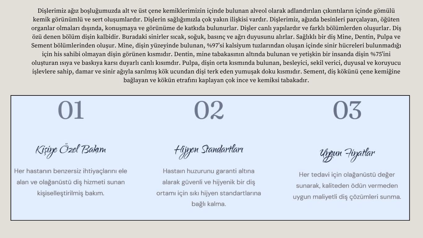 Klinik değerlerimizi öne çıkaran görsel